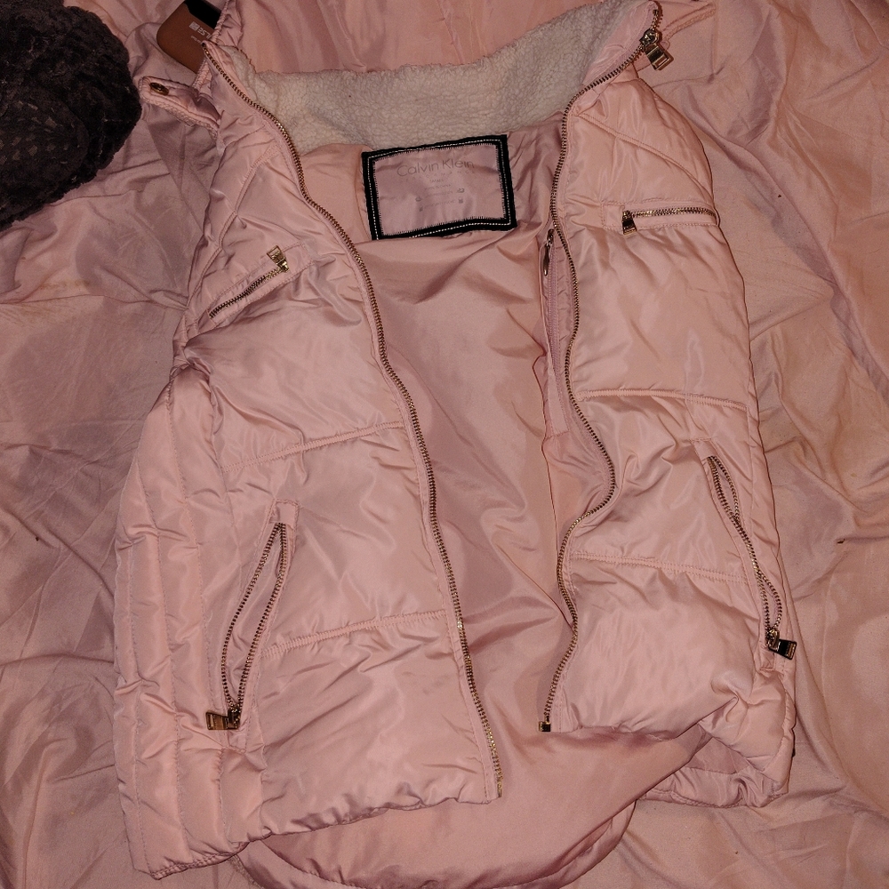 Calvin Klein Light Pink Quilted Vest